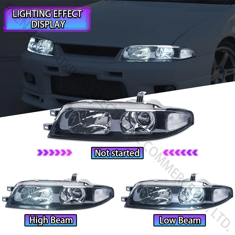 المصباح الأمامي لنيسان سكايلاين R33 GTS GTST 1993-1996 Series 1 & Series 3 (ليست لـ GTR) LED مصباح الرأس 93-96 1993 1996