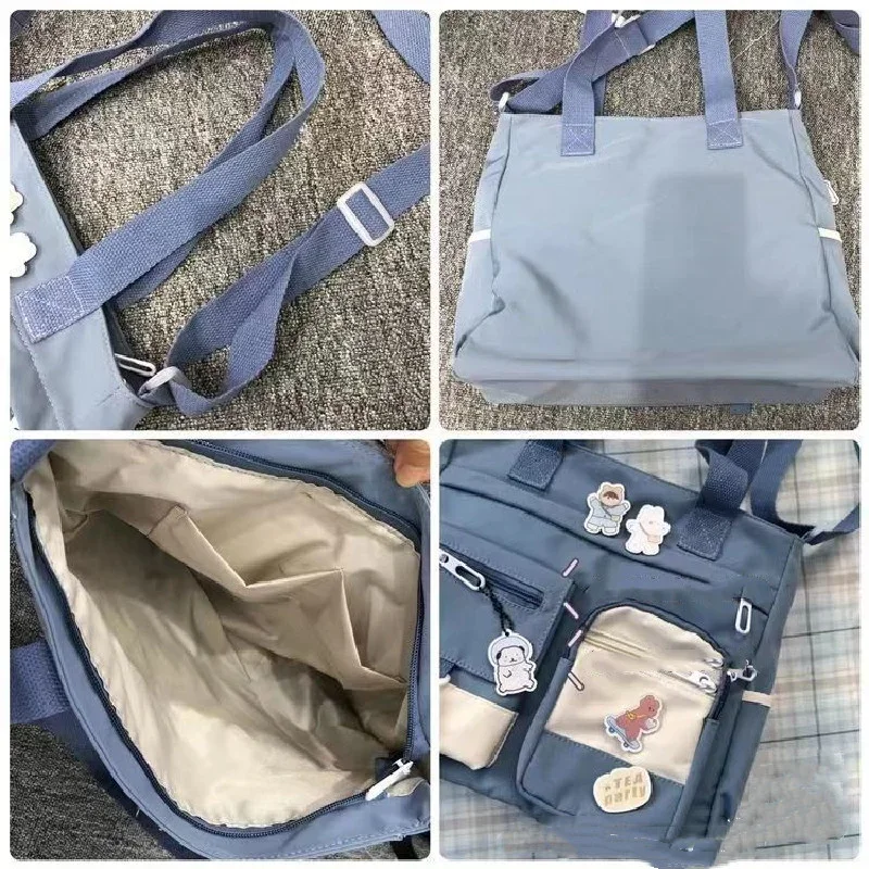 Wodoodporne płócienne damskie torebki na ramię nylonowa damska torba typu Messenger Bag Oxford Crossbody Tote torby na książki dla dziewczynek