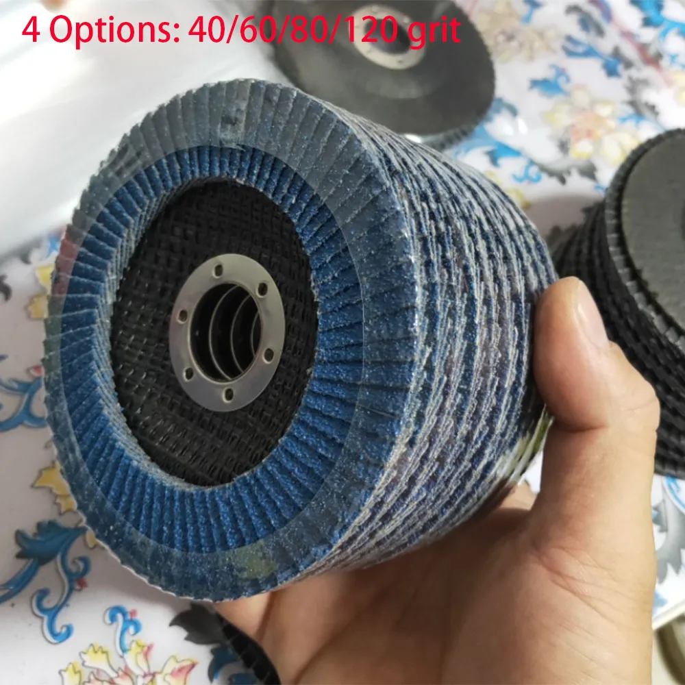 

5Inch 125mm Metal Sanding Flap Discs Angle Grinder Wheels 40/ 60/80/120Grit Flap Sanding Disc Angle Grinder Grinding Wheel