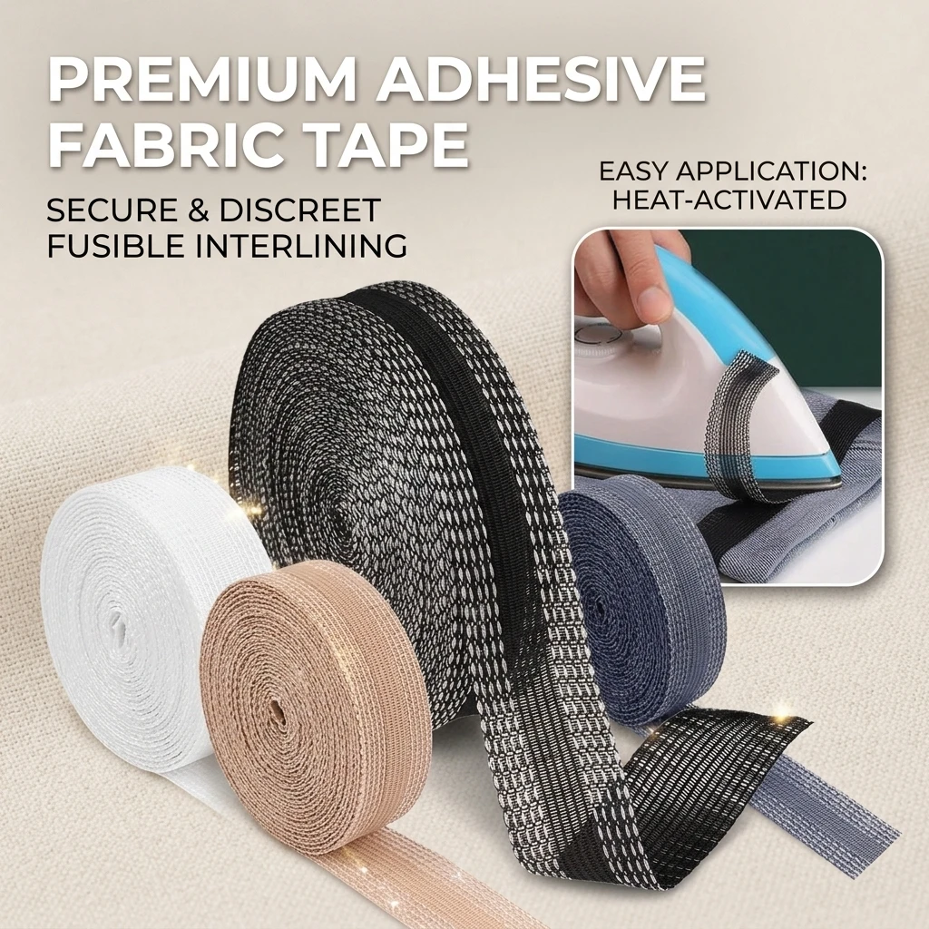 5-Meter Multifunctional Fabric Stickers Modified Pants Legs with Folded Edges Pants Cuffs for Clothing Modification
