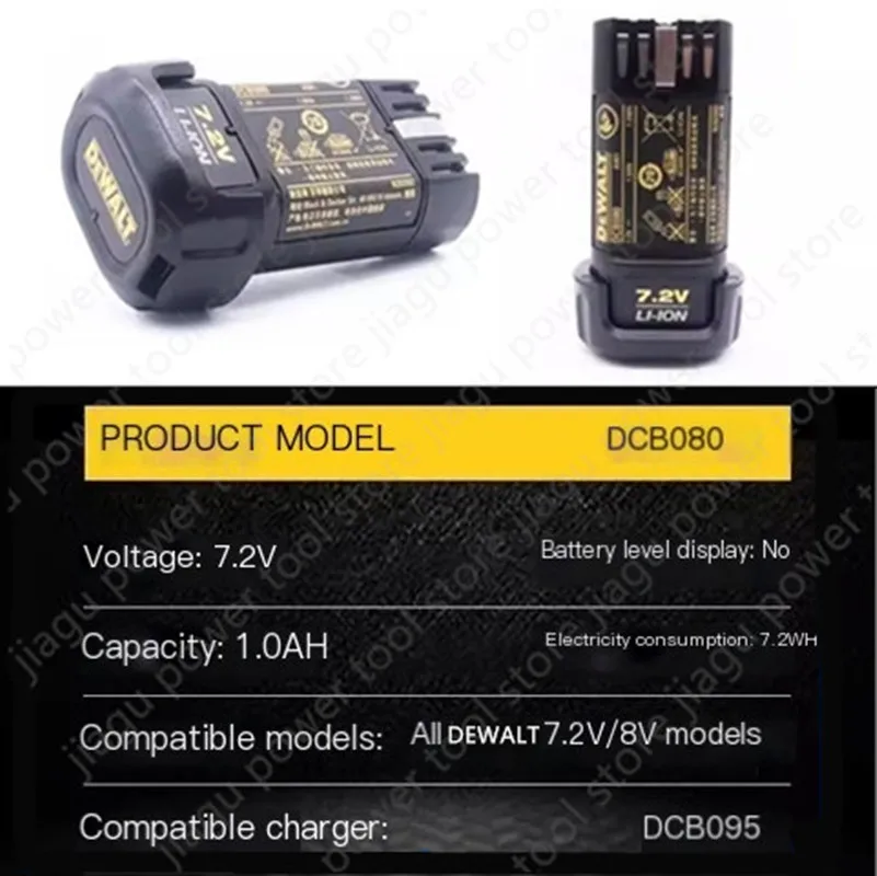 Battery 7.2V 8.0V DCB080 for DEWALT DCL023 DCF682 DCF682N1 DCF680 DCB095 DW4390 DCF680N1 DCF680N2 DCF680G2