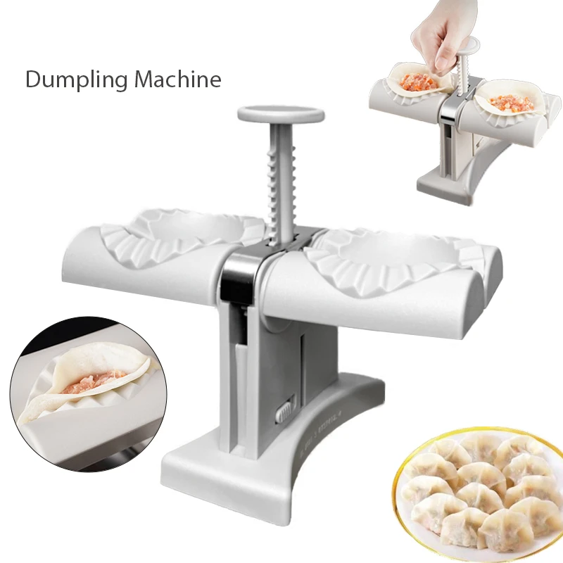 Fully Automatic Dumpling Machine Double Head Press Dumplings Mold DIY Empanadas Ravioli Mould Kitchen Gadget Accessory Dropship