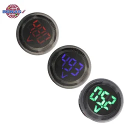 DC 4-100V LED Digital Display Voltmeter Circular Two-wire DC Digital Voltmeter Head Display with Reverse Connection Protection