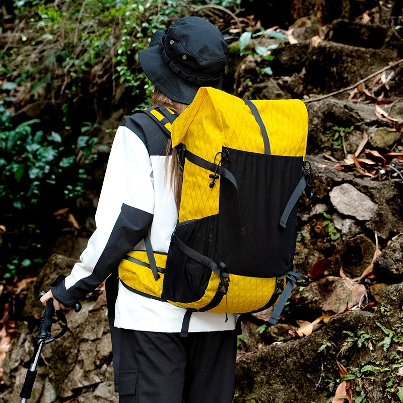 

30L Expandable Hiking Backpack - Ultralight Waterproof Roll-Top Nylon Rucksack For Outdoor Travel & Trekking