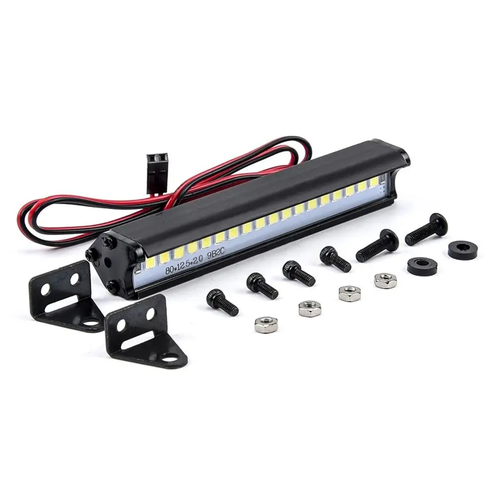 RC Car Roof LED Light Bar Light 83mm Searchlight for 1/10 TRX TRX4 Defender TRX6 G63 Axial SCX10 RC Crawler