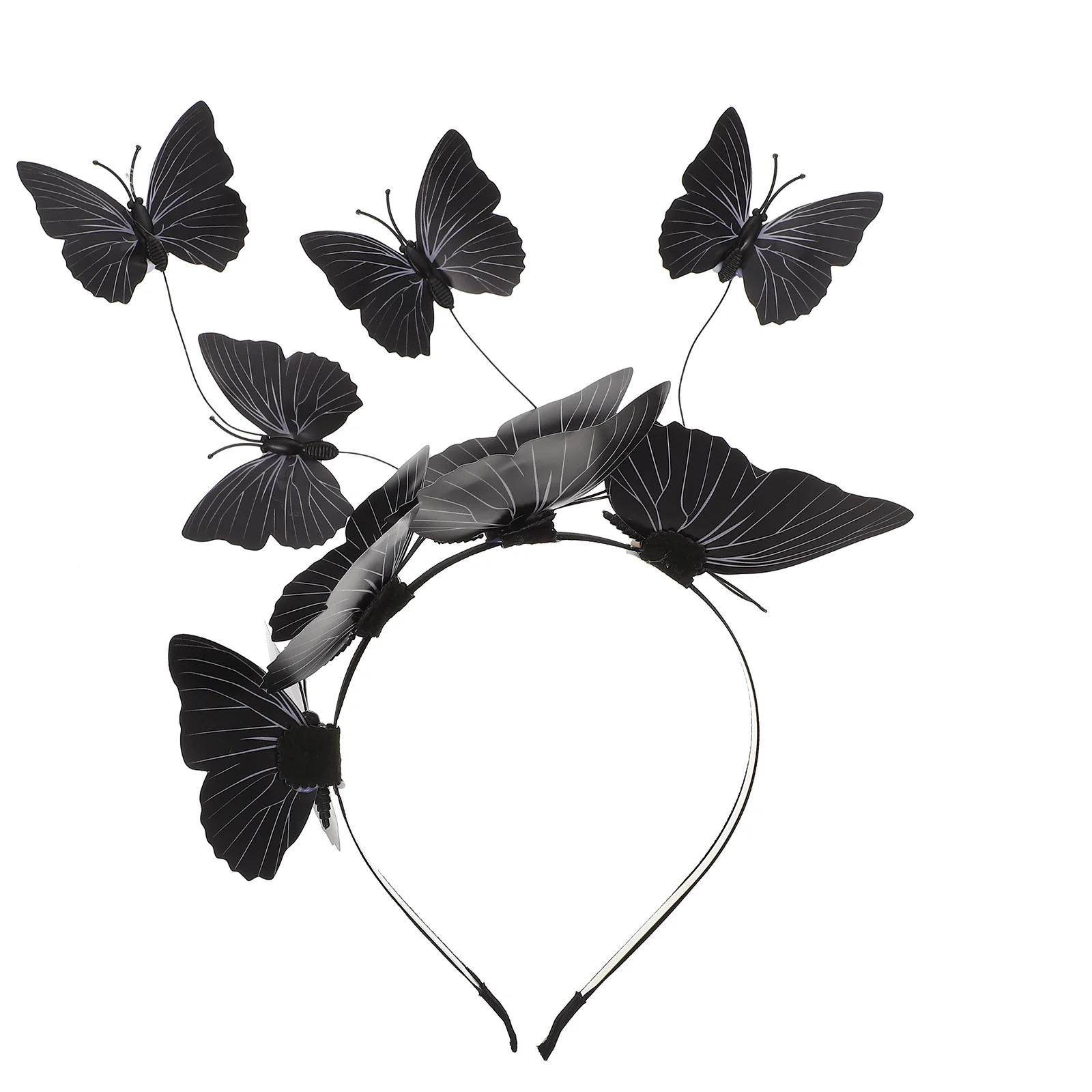 

Fashion 3D Butterfly Headband Bride Girl Hair Accessories Antler Flower Plastic Halloween Costume Butterflies Headpiece