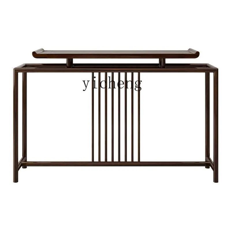 

XL Console Tables Solid Wood Entrance Foyer against the Wall Ugyen Wood Ultra Narrow Console