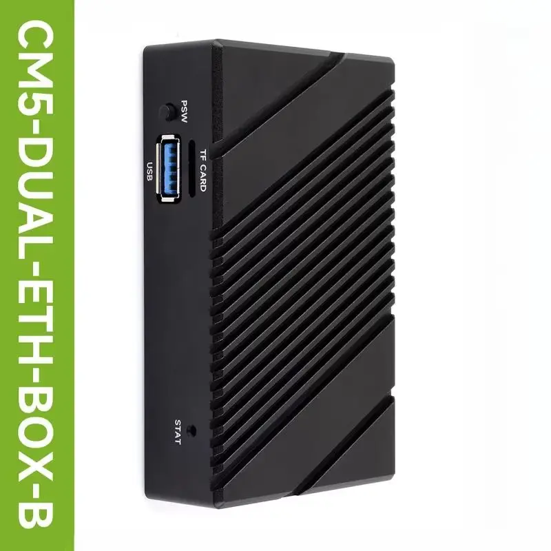 Gigabit / 2.5G Dual Ethernet-Computer (B) Based On Raspberry Pi CM5 (NOT Included), Dual RJ45 Ethernet Ports