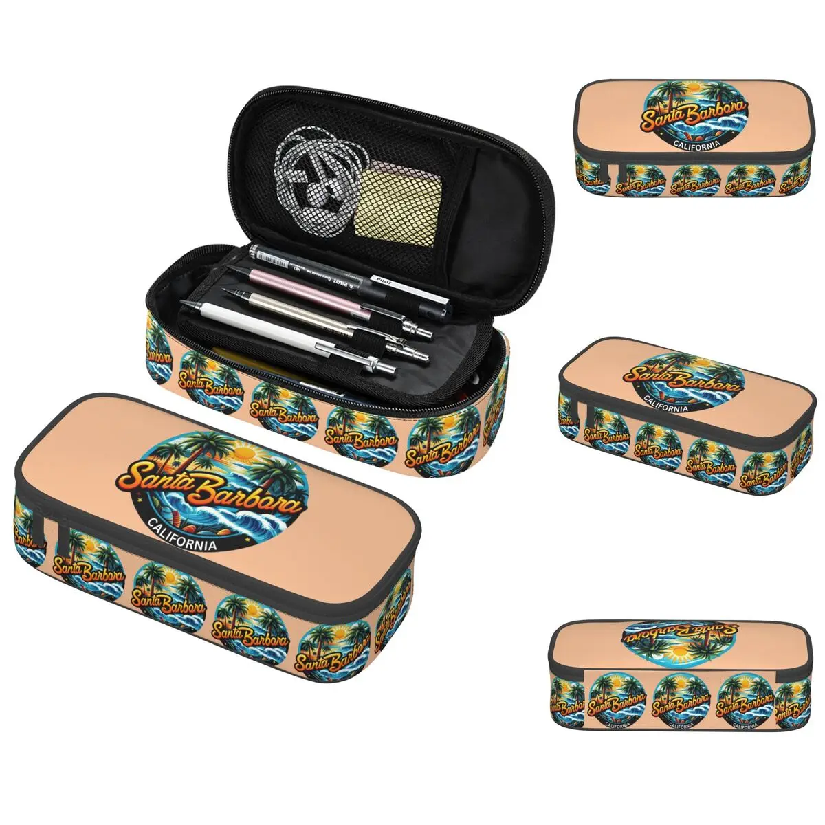 Santa Barbara, Kalifornien USA Federmäppchen für Jungen und Mädchen, Schule, Stiftbox, Bleistiftbeutel, Schreibwarenbedarf, Stifthalter-Tasche