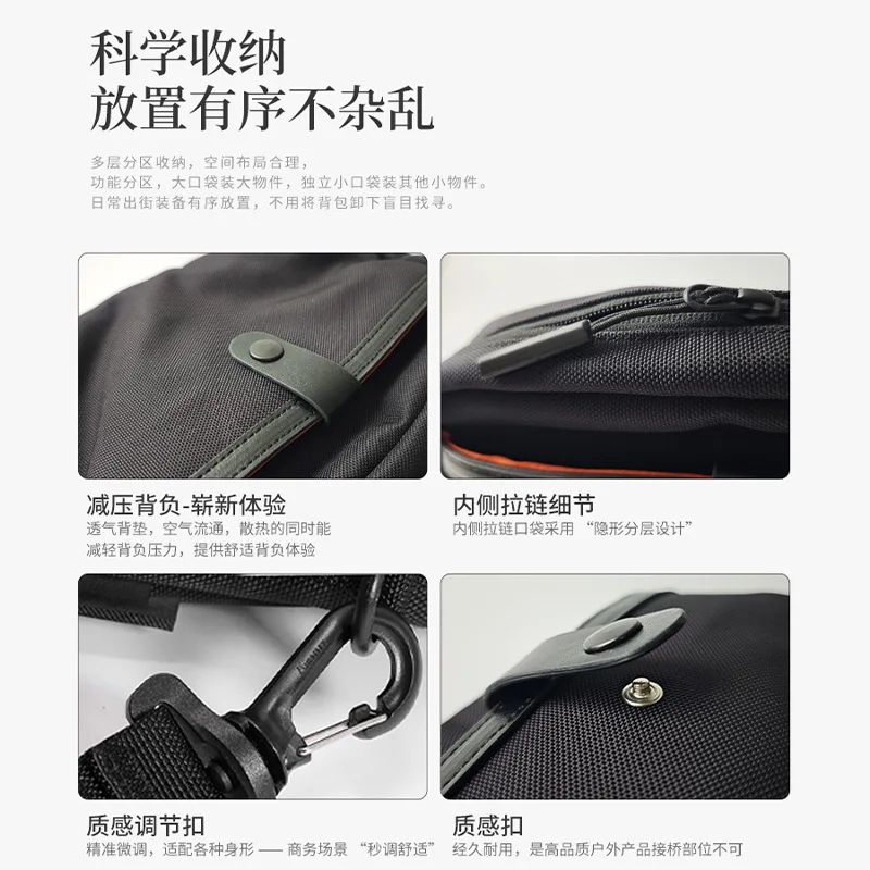 Outdoor Trend Fashion Men's Commuting Light Shoulder Bag Horizontal Men's Bag Daily Commuting Simple Messenger Wholesale