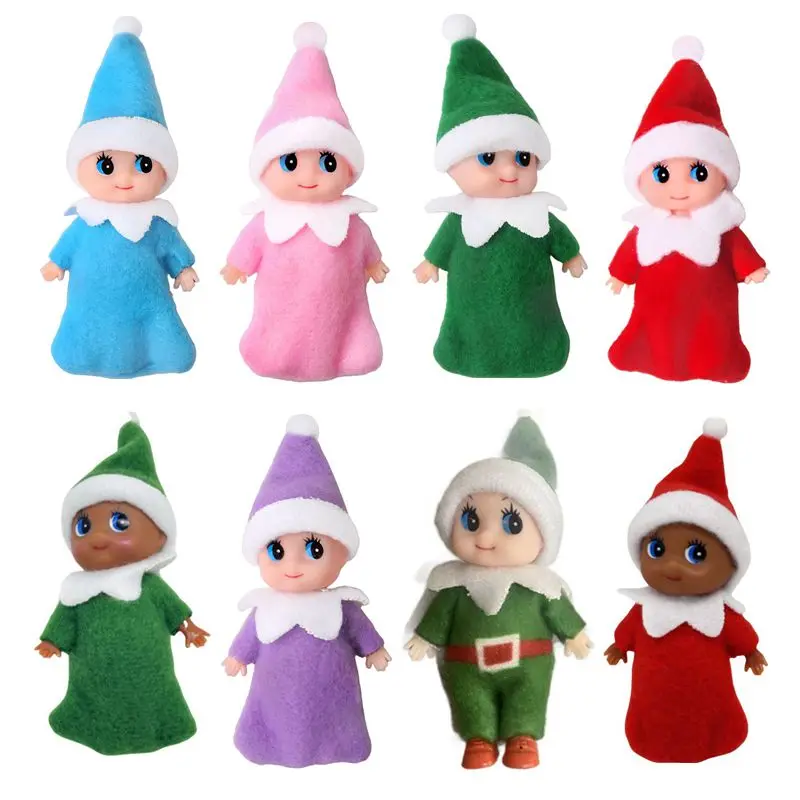 Kawaii Items Random 3 Pieces / Lot Christmas Doll 1.97 Inch Christmas Figures Toys Fast Shipping New Year Birthday Present