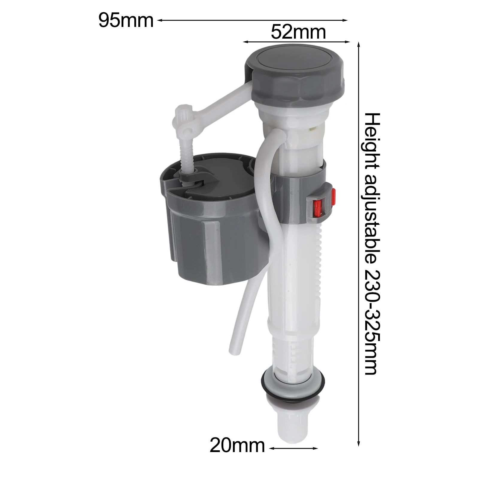 Water Saving Toilet Tank Inlet Valve with Adjustable Retractable Float Ball and Easy Installation Compatible with Most Tanks