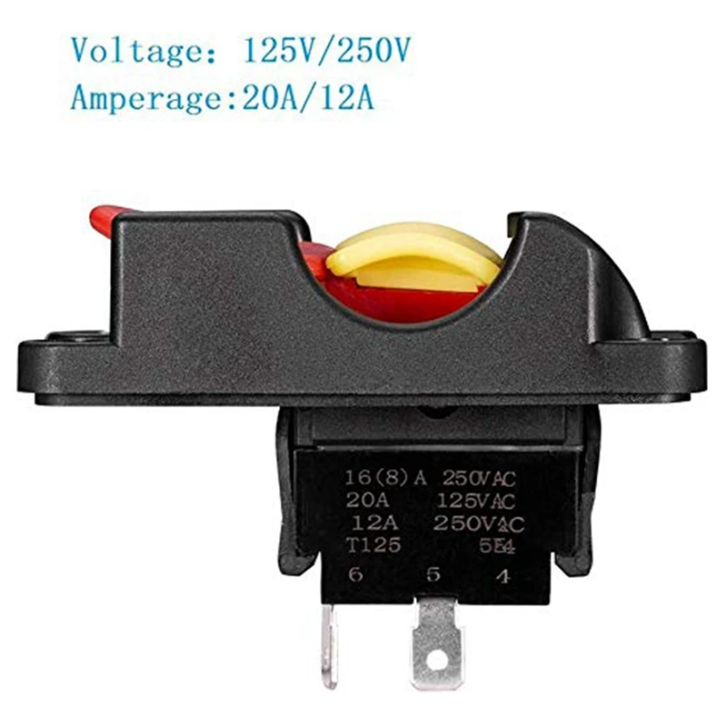 1 PCS Safety Table Saw Power Switch As Shown Plastic For Ryobi Craftsman 10Inch Table Saw Parts, On/Off Switch, 125V/250V