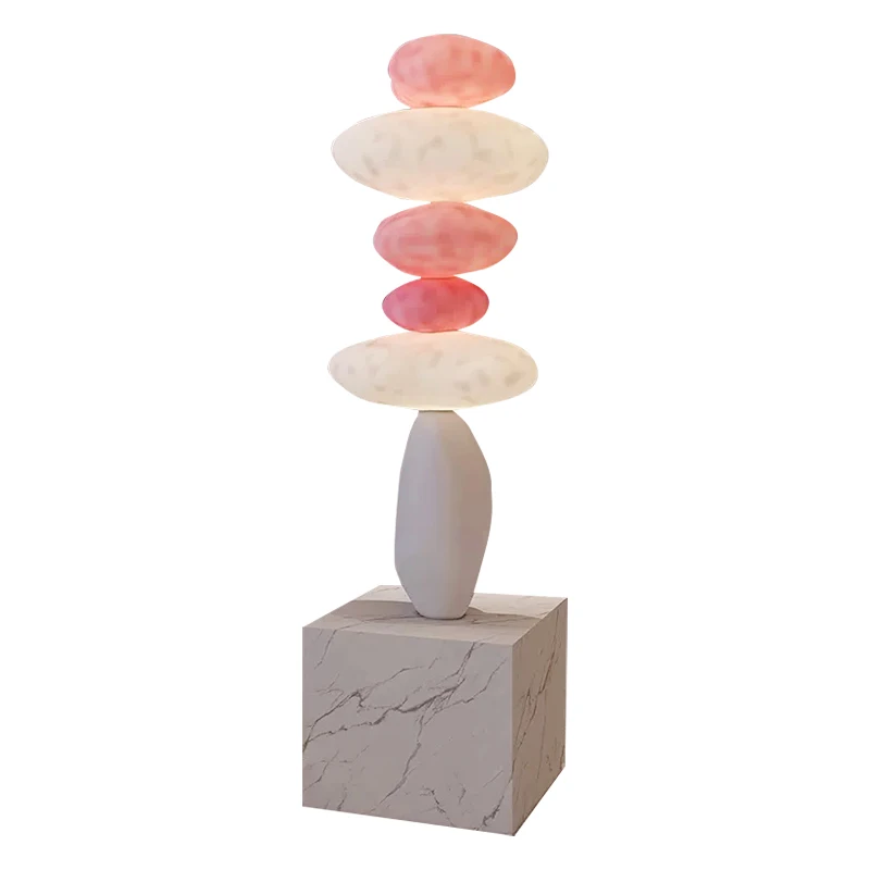 

Modern light luxury comes and goes, large floor lamp ornaments in the entrance next to the sofa in the living room, and high-end