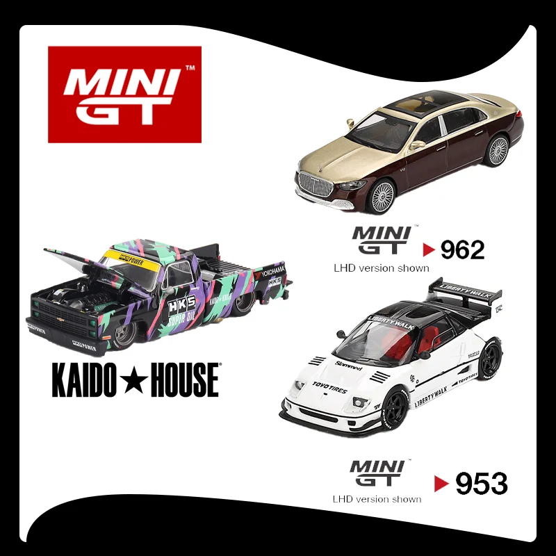 

MINI GT KAIDO ☆ HOUSE 1:64 Mercedes-Maybach S 680 Mazda AZ-1 Liberty Walk LB40 2024, Tokyo Auto Salon, модель автомобиля из сплава, подарок