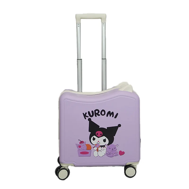 18 Inches Sanrios Children's Luggage Cartoon Can Sit Ridable Carry-On Suitcase Mini Light Trolley Case Universal Wheel Cartoon