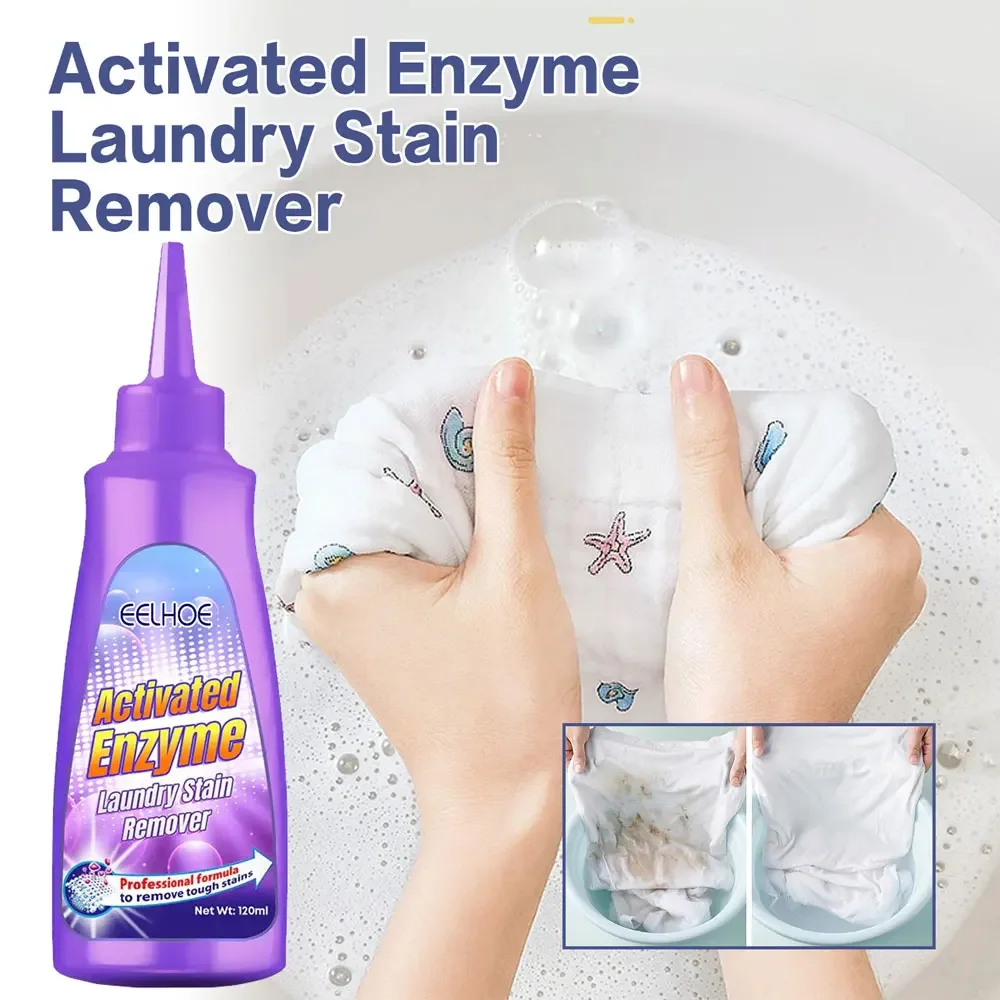 120 Ml High Efficiency Active Enzyme Laundry Detergent White Shirt Guardian Works On Most Coffee Mud Grease Oil Stain Remove