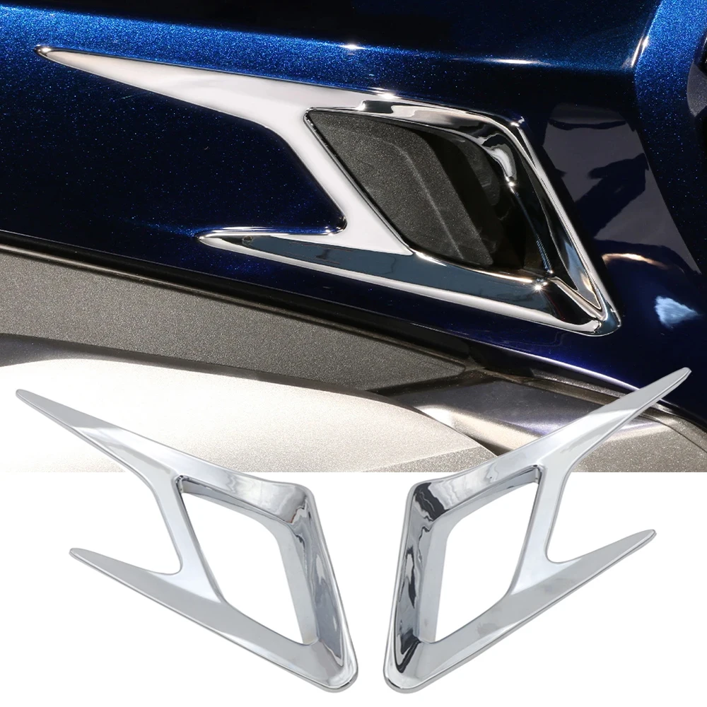 

For HONDA Goldwing GL1800 2018 -2020 Front Rear fender mudguard Vent Trim Kit Decorative Cover In Case Chrome