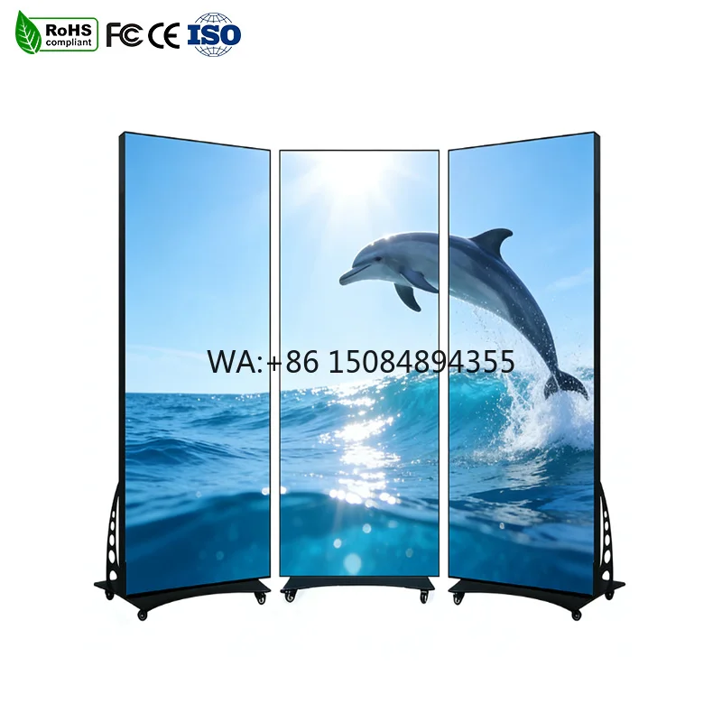

P2.5 P2.0 P1.86 P1.53 P1.25 Portable Full Color LED Digital Signage for Indoor/Outdoor Trade Show Booths and Exhibition Centers