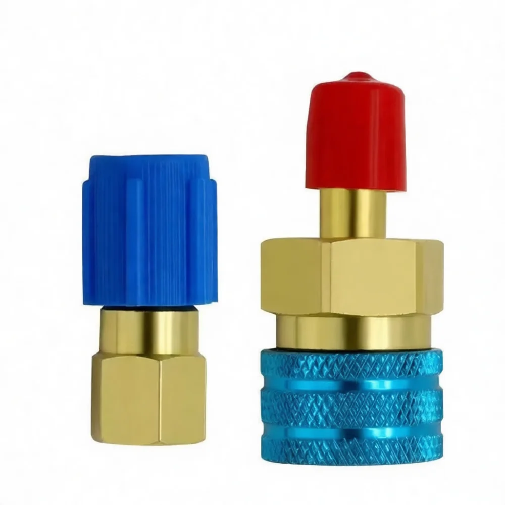 Car AC Refrigerant Charging Adapter R1234yf To R134a Quick Coupling Connector Auto HVAC System Maintenance Conversion Tool