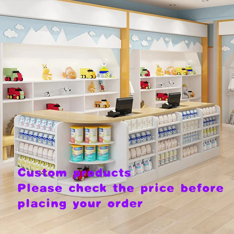 custom.Hongbai Retail Customized Material U-Shaped Luxury POS Supermarket Cash Register HJ-CS-033