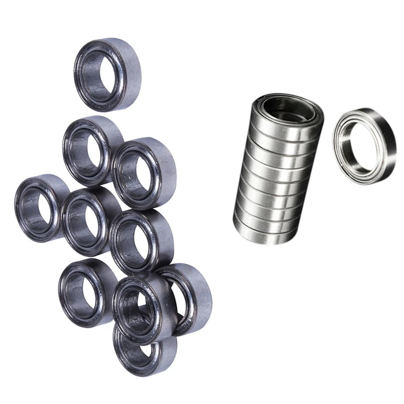 20 Pcs Miniature Sealed Metal Shielded Metric Radial Ball Bearing :10 Pcs Size: MR74-ZZ 4X7X2.5Mm &10 Pcs Model: 6701 ZZ 12X18X4