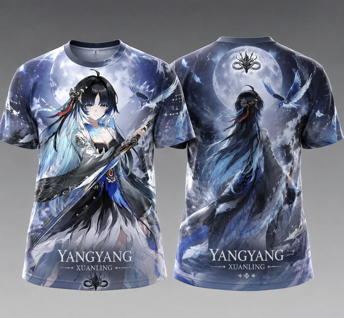 Wuthering Waves Aemeath Y2K Unisex, All Over Print T-Shirt, Anime Short Sleeve Tee, Breathable Quick Dry Polyester Sports Top