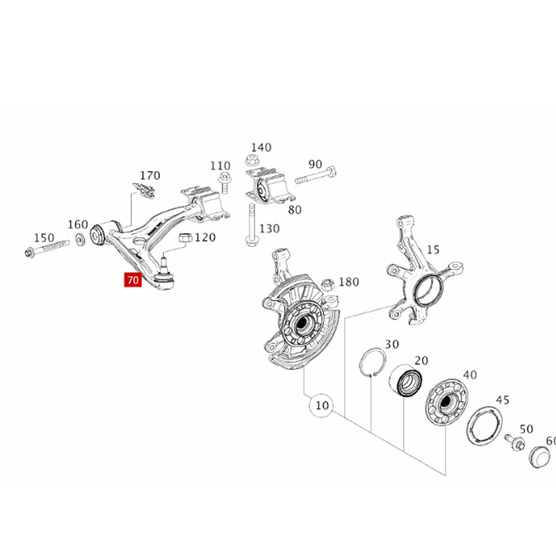 A2463304700 A2463304800 Lateral control arm left and right sides Me rc ed es Be nz F117 F176 F246 CL A 200