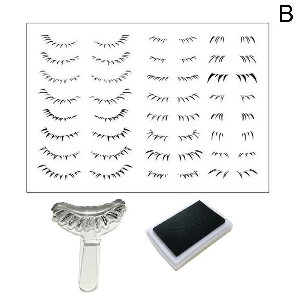 Eyelash Stamps Tool Eye Makeup Tool Diy Lower Lashes Extensions Natural Look For Make Up Beginner False Eyelash N0A8