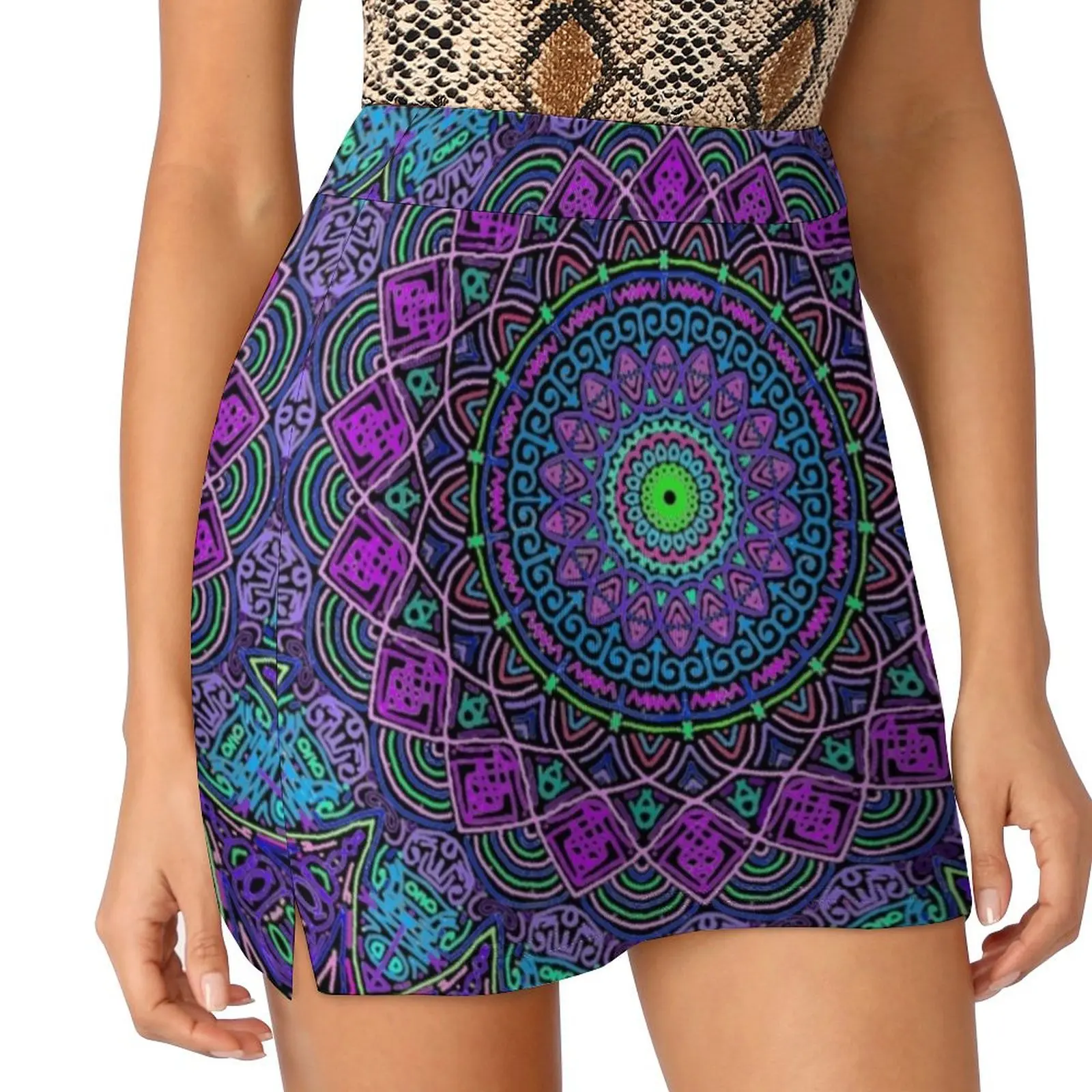 Intricate cool colour mandala Mini Skirt School skirt Summer skirt short skirts for women