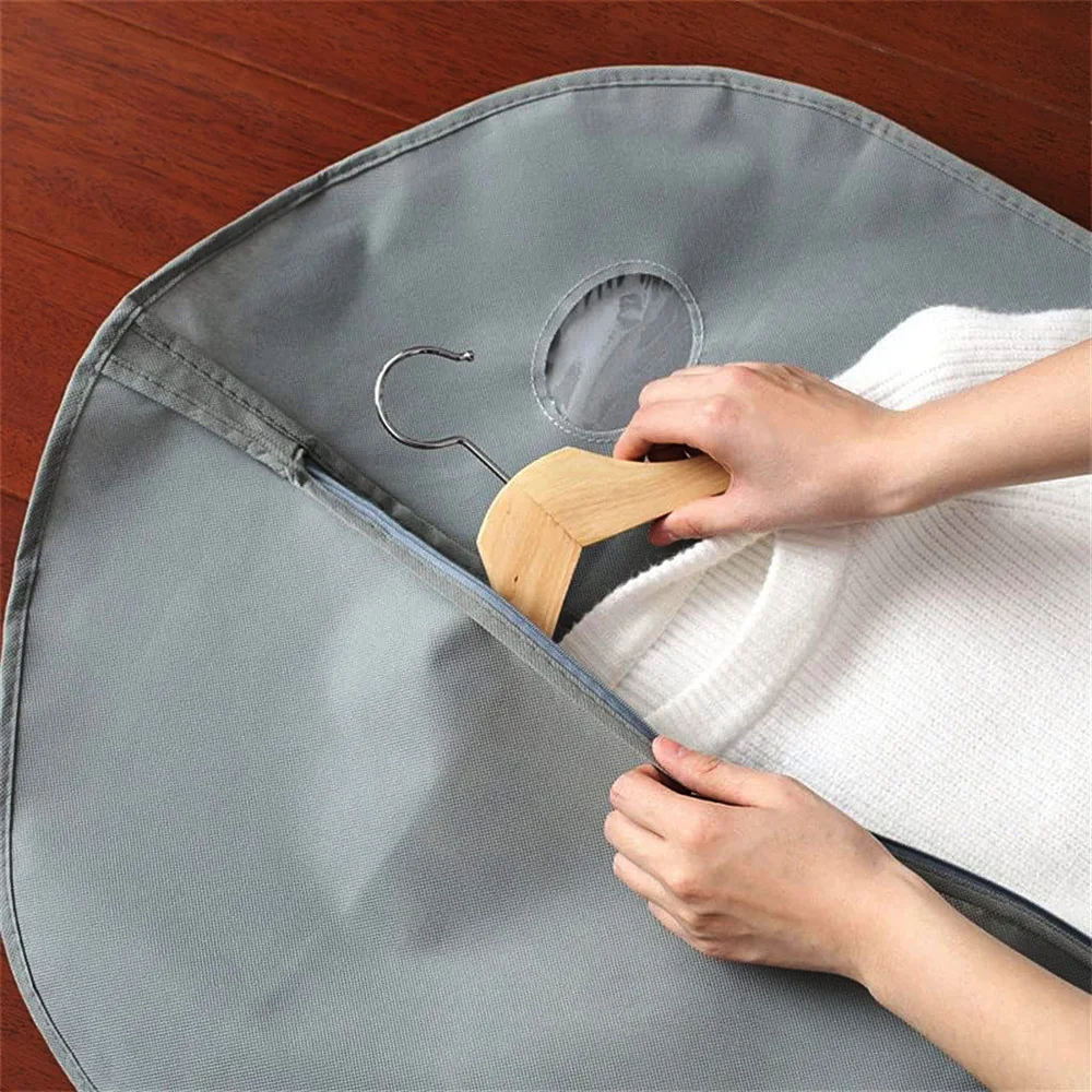 Portable Dust-proof Clothing Cover Non-woven Moisture-proof Closet Garment Bag  For Protecting Dress Coat Suit