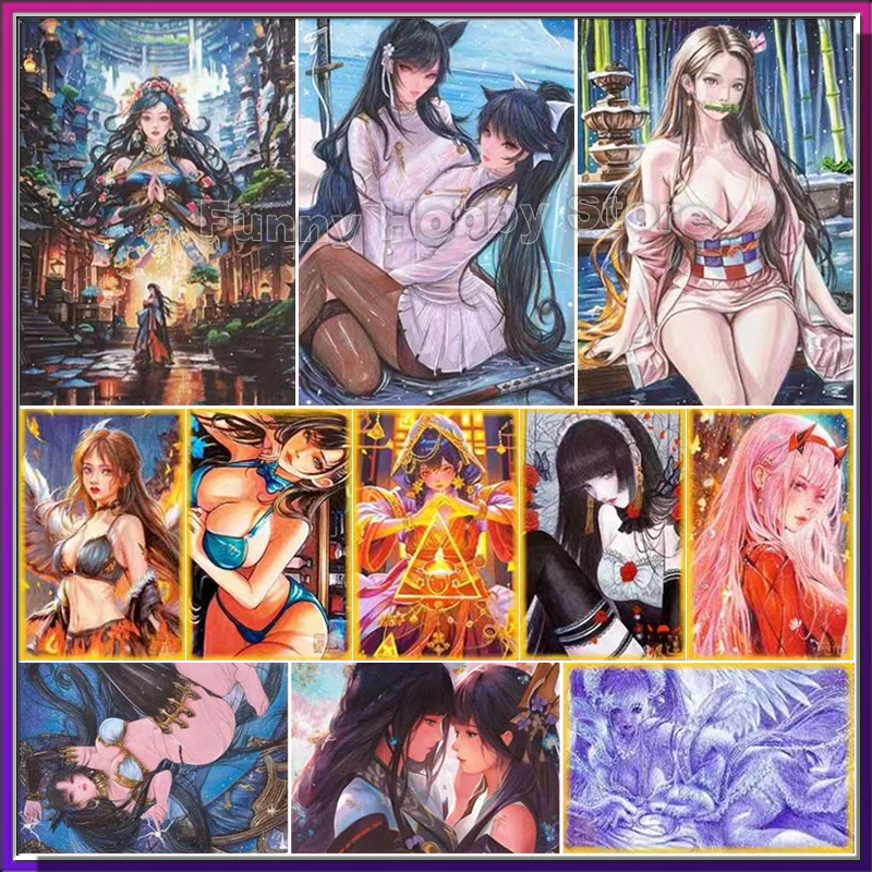 

Anime Sexy Girl Loli Card Goddess Story Limited Sale Big Cards Uniform Black Silk Sexy Girls Hot Style Visual Feast Toy Gift