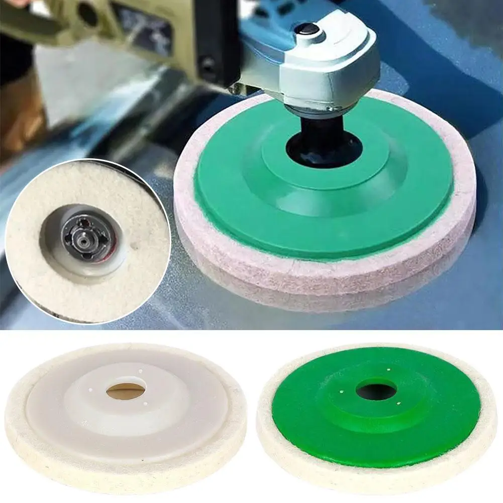 Wool Polishing Wheel Disc Flat Polishing Wheel Angle Agent Car Maintenance Cleaning Grinder PolishingSheet Supply Waxing K7P3