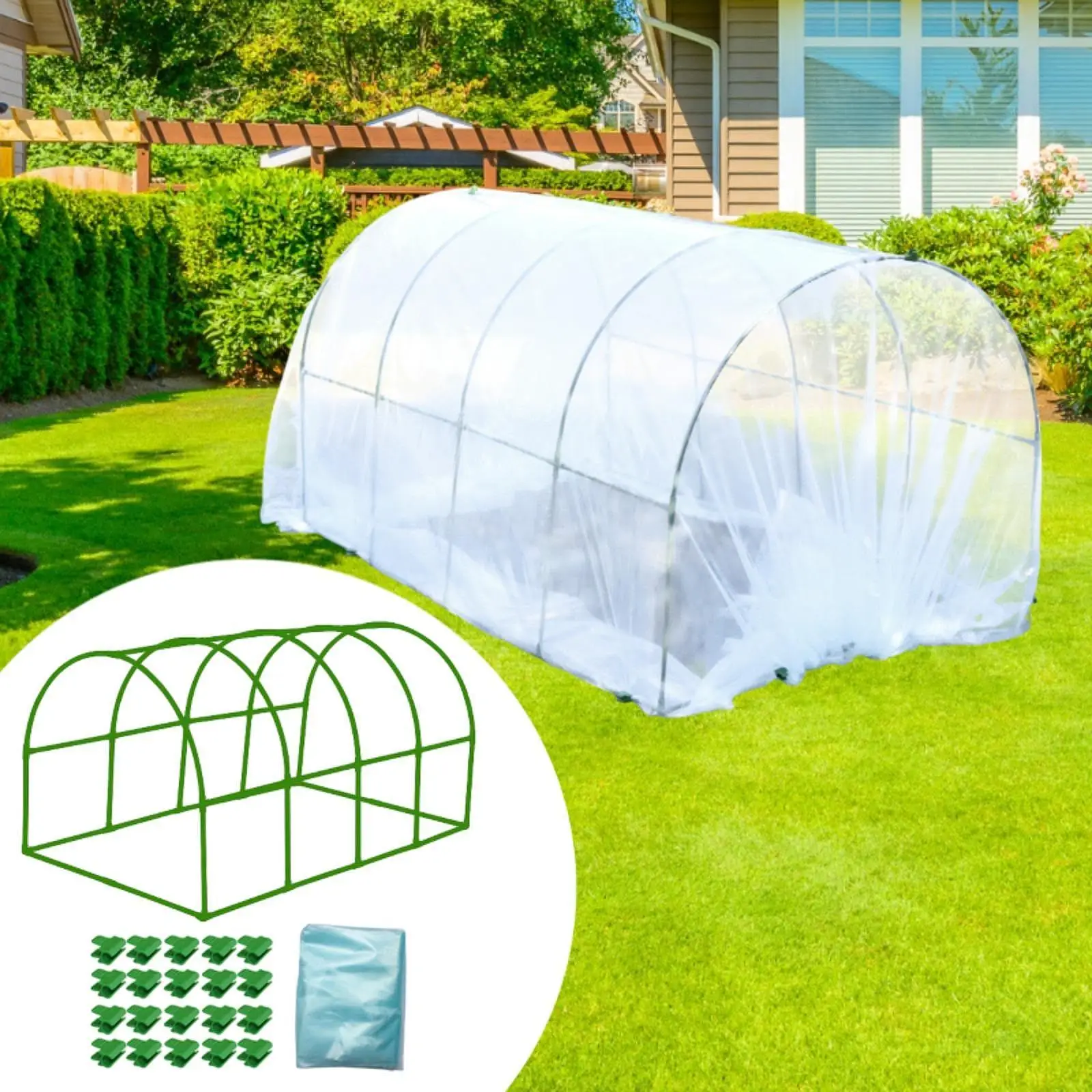 Garden Greenhouse Nursery Plant Cover Tent Fruit Flowers Growing Protection Easy Installation for Home Patio Outside Backyard