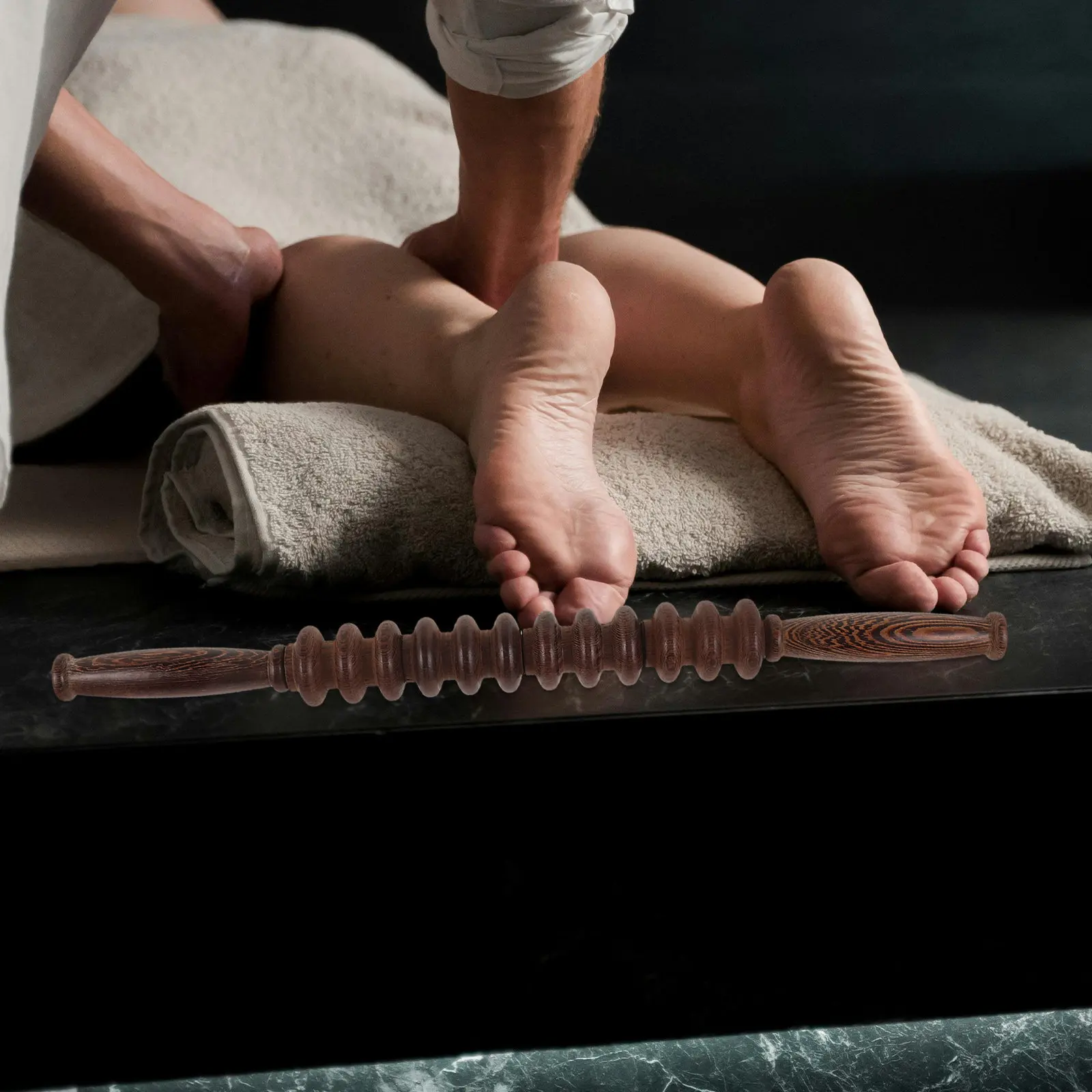 

Wooden Chicken Wing Shaped Massage Stick Ergonomic Muscle Roller for Trigger Point Relief Yoga Stretching and Self Myofascial