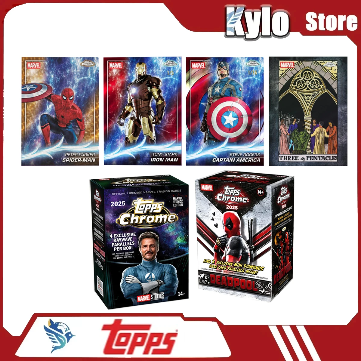 2025 Topps Deadpool Chrome Value Marvel Deadpool Collection Cards Video Card Value Boys Designer Toys Surprise Gift