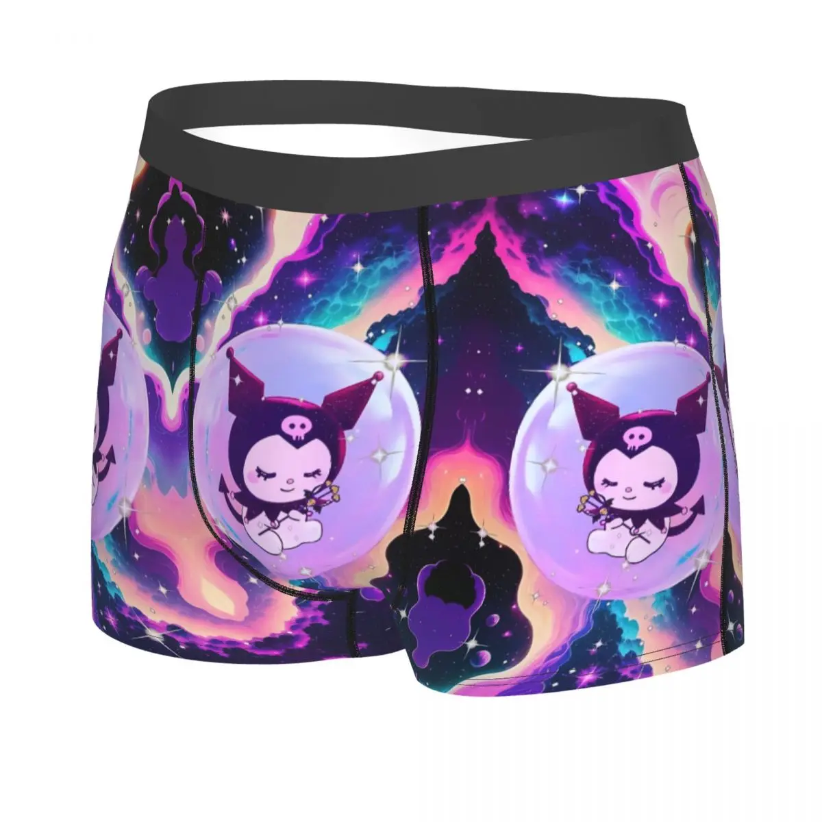 Custom Kuromi Cute Print Underwear Men Breathable Classical Anime Boxer Briefs Shorts Panties Soft Underpants For Male