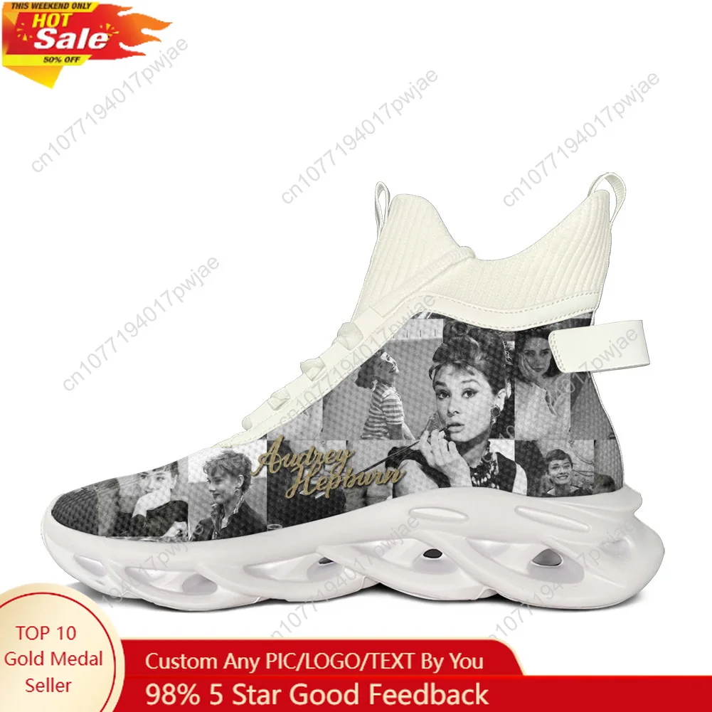 

Audrey Hepburn actress High Top Flats Sneakers Mens Womens Hiking Sneakers Travel Shoes Running Light Casual Custom shoes