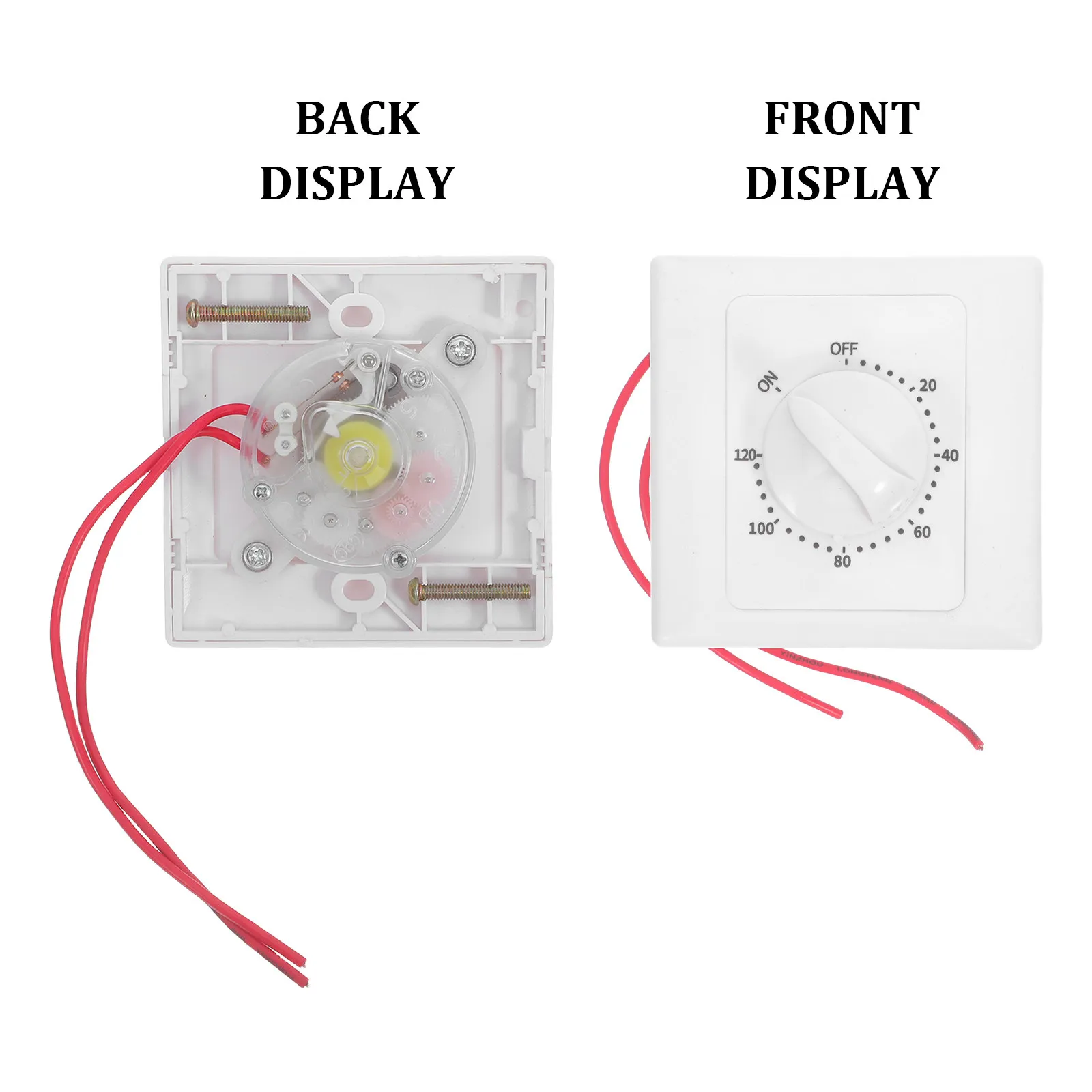Electronic Countdown Timer Switch 120-Min Outlet Auto Off Control for Bathroom Exhaust Fan Ventilation Light Saver Switch