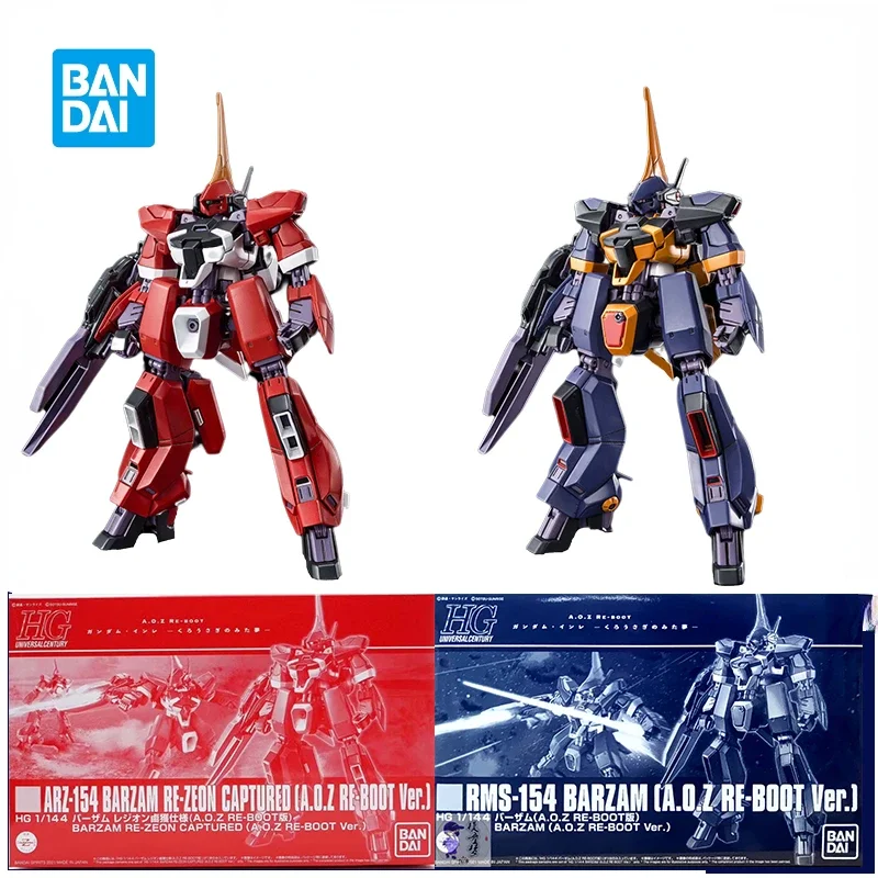 In Stock Bandai Original Genuine HG 1/144 ARZ-154 BARZAM RE-ZEON CAPTURED [A.O.Z RE-BOOT Ver.] Gundam Anime Action Figure Model