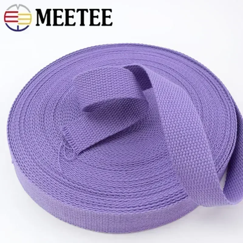 5Meters 20/25/32/38mm 1.3mm Thick Cotton Webbing Tapes Bags Strap Garment Ribbons Belt DIY Clothing Sewing Tape Bias Binding