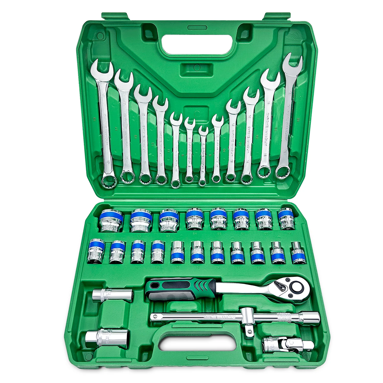 

37pcs/set Socket Wrench Ratchet Set Repair Tools Chrome Vanadium Steel Wrench Multi-Varieties Efficient Ratchet Wide Application