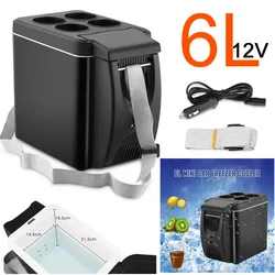 Car Refrigerator 6L 12V Electric Freezer Mini Car Freezer Cooler and Warmer Electric Fridge Portable Icebox Travel Refrigerator