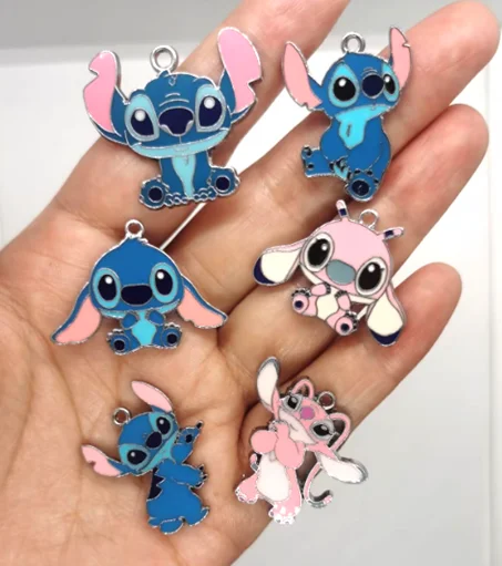 10 قطع ديزني غرزة مزيج المعلقات سحر صنع المجوهرات الأقراط المعلقات القلائد أساور DIY الملحقات