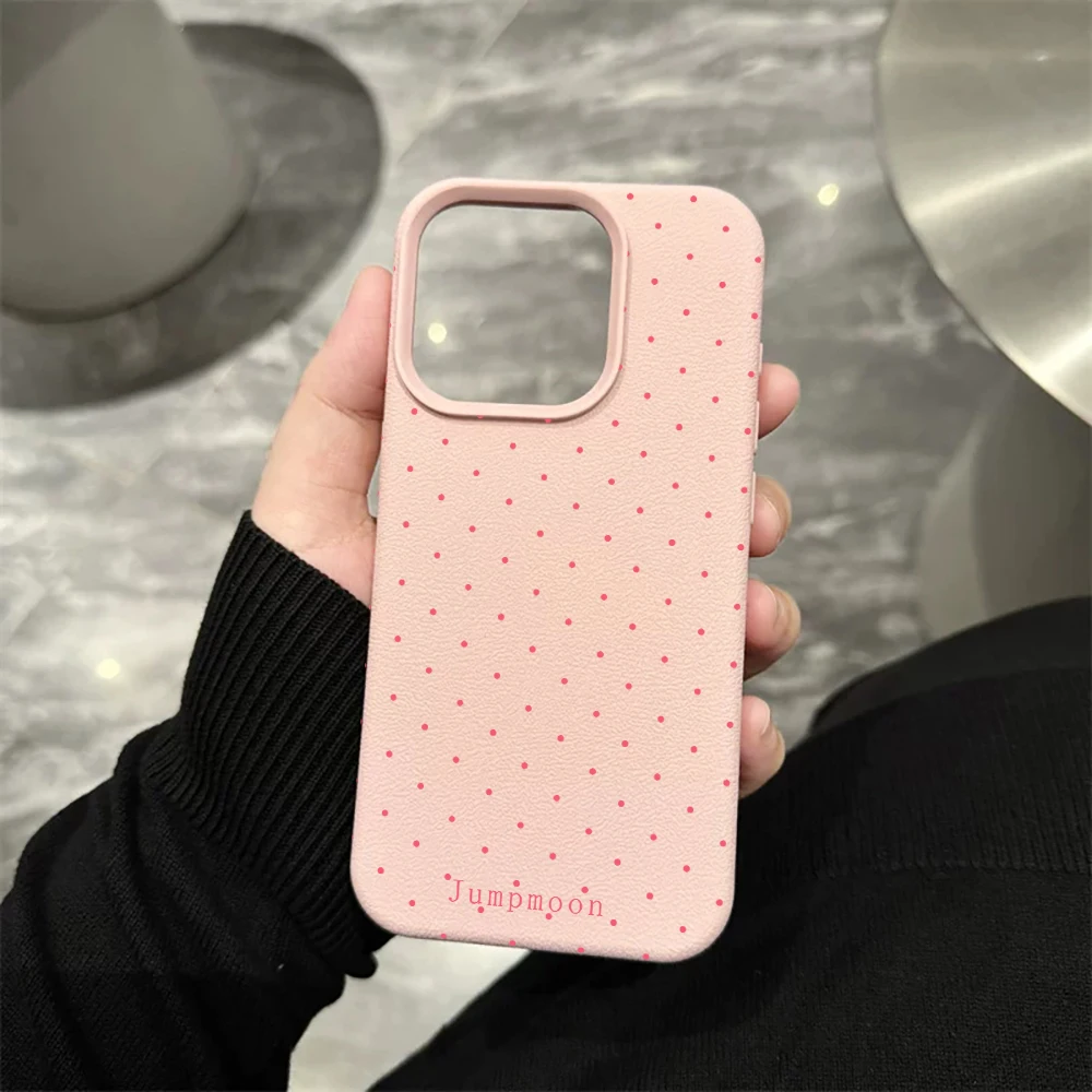 Lichee-Muster Silikon-Handyhülle für iPhone 13, iPhone 15, 17, 14, 11, 12, 16 Pro Max, 17 Air, XS, XR, einfache INS Polka Dot Hülle – Detail 12