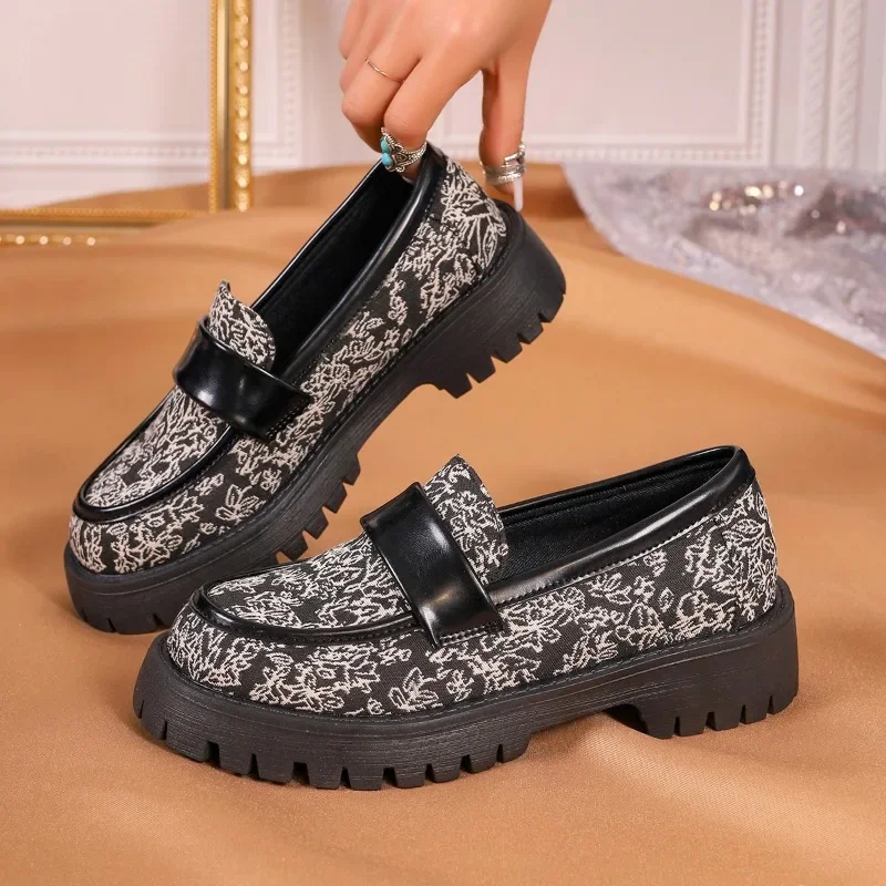 Square Toe Shoes for Women 2024 Spring New Korean Retro Versatile Thick Heel Soft Sole Mary Jane Shoes Toe Shoes