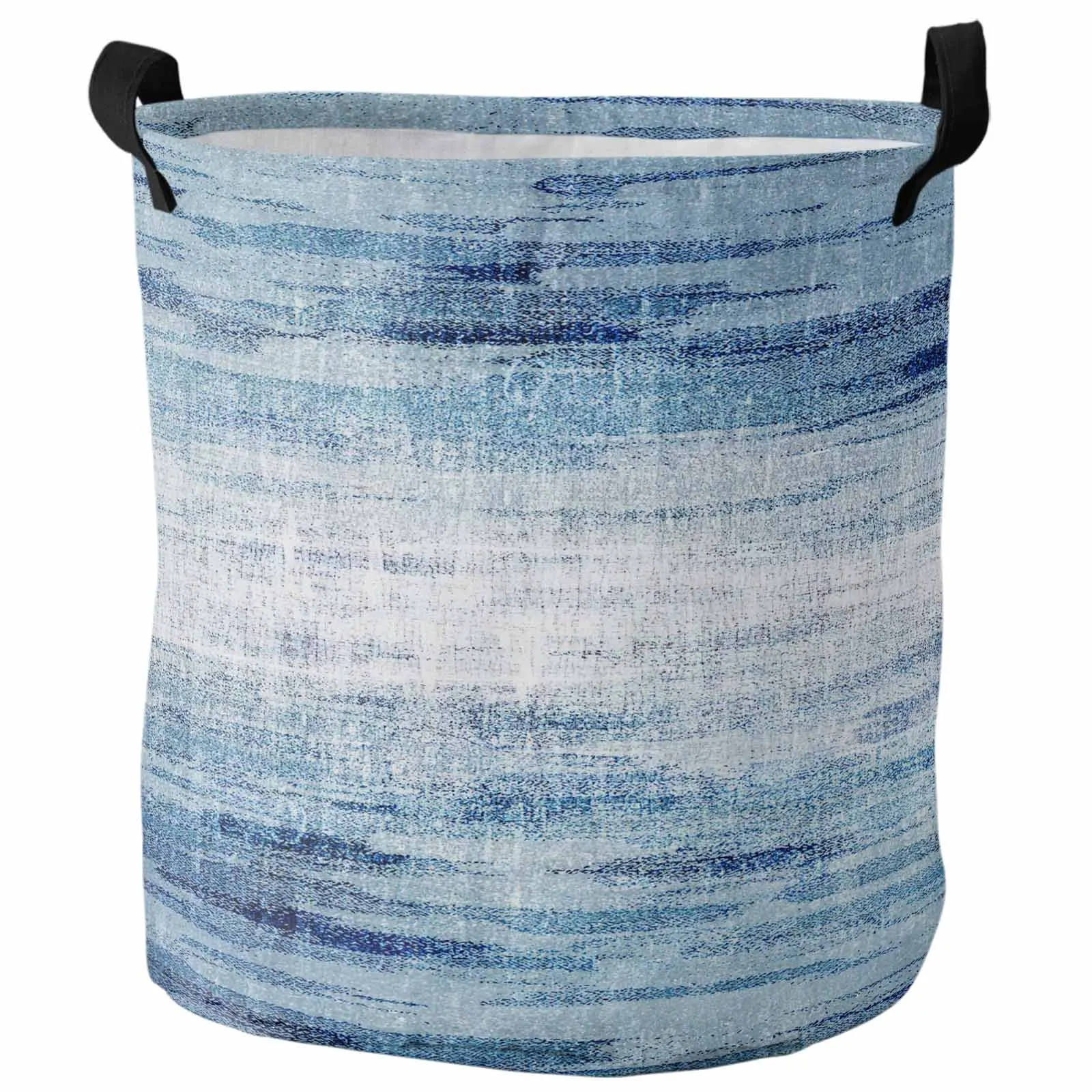 Retro Texture Gradient Laundry Basket Portable Foldable Household Laundry Storage Bag Oxford Cloth Dirty Clothes Basket