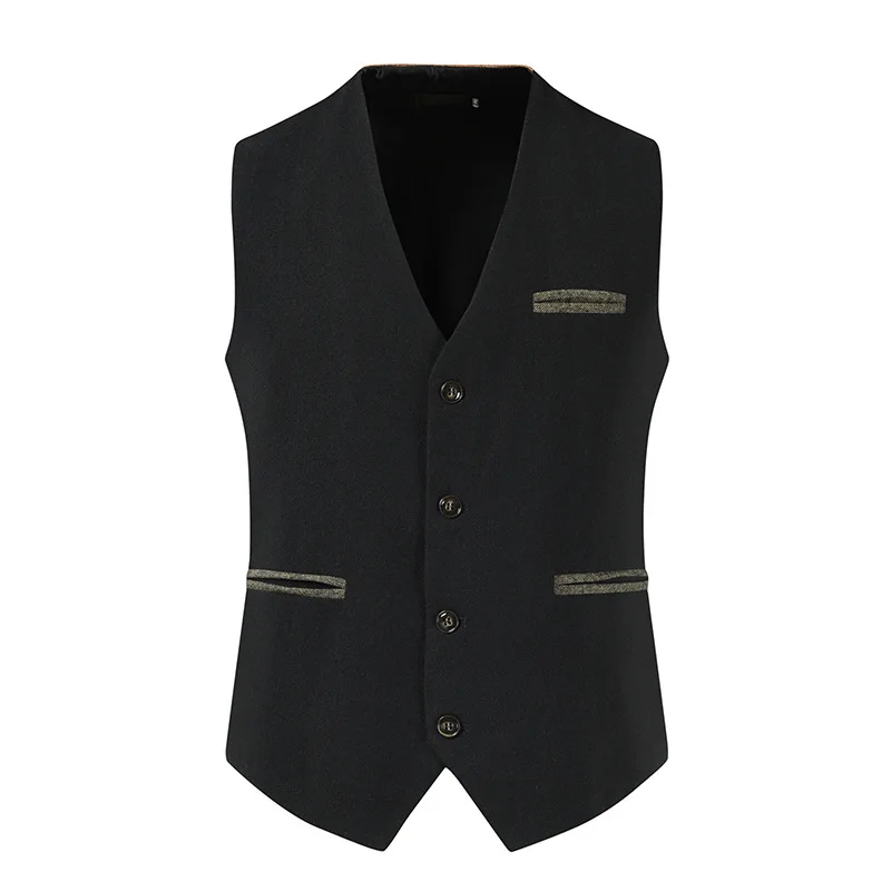 

Spring Vest 2023 Men Brown Single Breaste Blended Mens Slim Fit Vest Waistcoat Jacket Male Slim Fit Casual Formal Business Vest