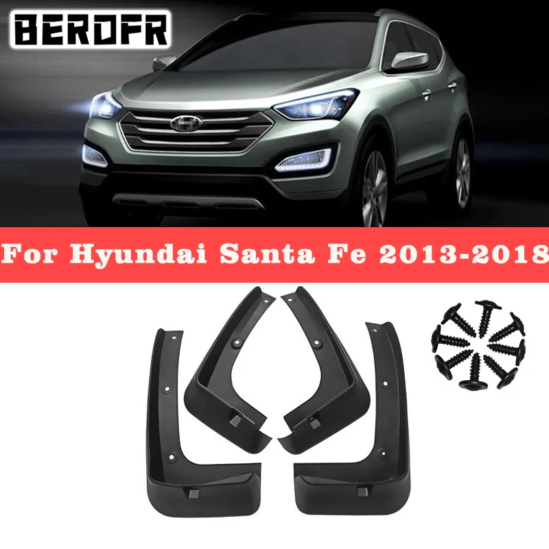 For Hyundai Santa Fe 2013-2021 Car Mud Flaps Santafe Mudflaps Splash Guards Mud Flap Mudguards Styling 2014 2015 2016