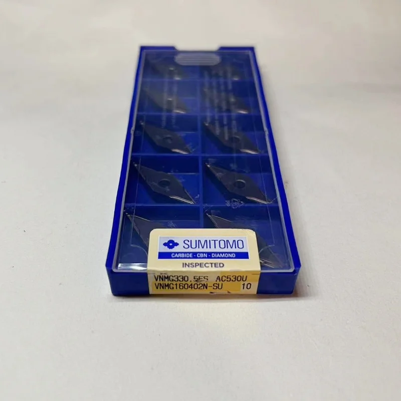 

Sumitomo VNMG160402N-SU AC530U VNMG160404N-SU AC530U VNMG160408N-SU AC530U CNC turning tool blade carbide inserts 10Pcs